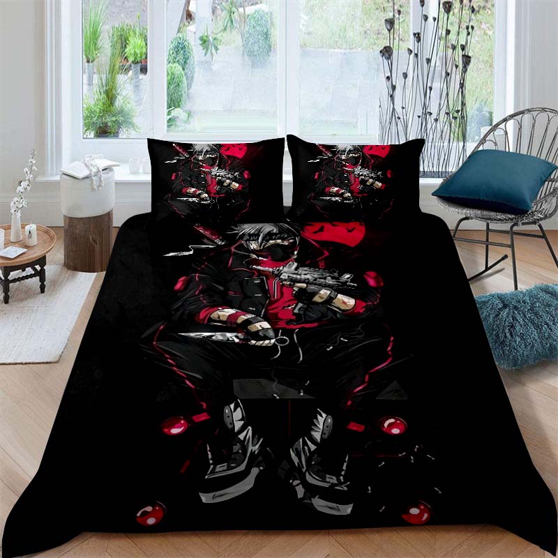 NARUTO Shonen Manga Print Bedding Set – Duvet Cover Set – Luxury Gift for Teens, Fits Double/Single Beds