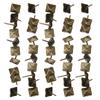 50Pcs Upholstery Door Nail Retro Cyan Bronze Iron Decorative Furniture Hardware Accessories19x20mm