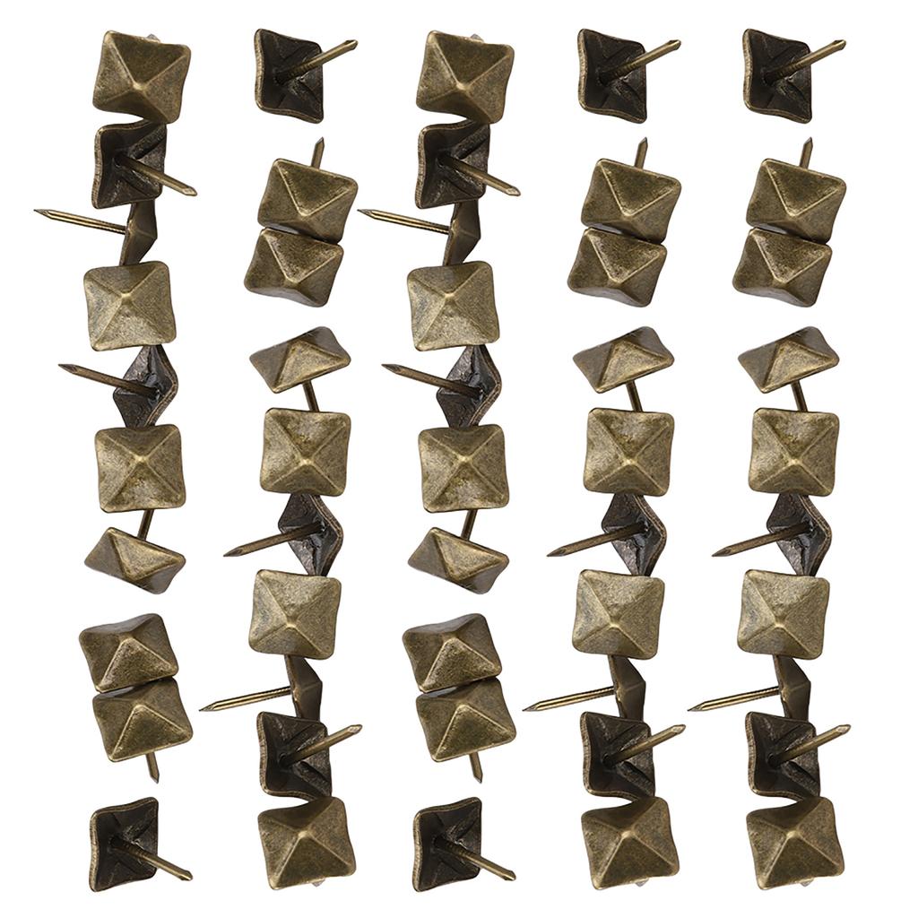 50Pcs Upholstery Door Nail Retro Cyan Bronze Iron Decorative Furniture Hardware Accessories19x20mm