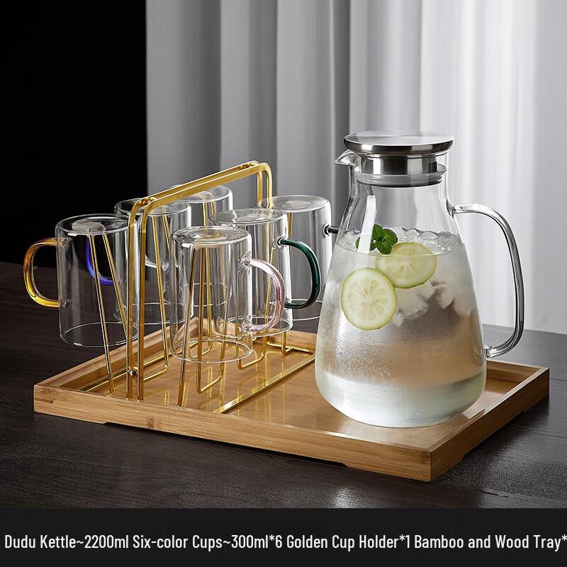 Borosilicate Glass Multi-Color Drinkware Set