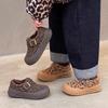 Winter 2025 Leopard Print Non-slip Soft Sole Cotton Shoes: Warm, Unisex, Low-top Baby Shoes.