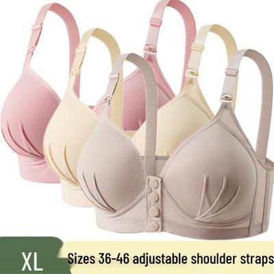 Übergröße Push-Up BH ohne Bügel mit Frontverschluss - Rückenglättende Dessous für Mütter mittleren Alters