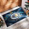 Manchester City Printed Flannel Area Rug Non Slip Soft Polyester Floor Carpet Indoor Decor Mat for Bedroom Living Room Sofa