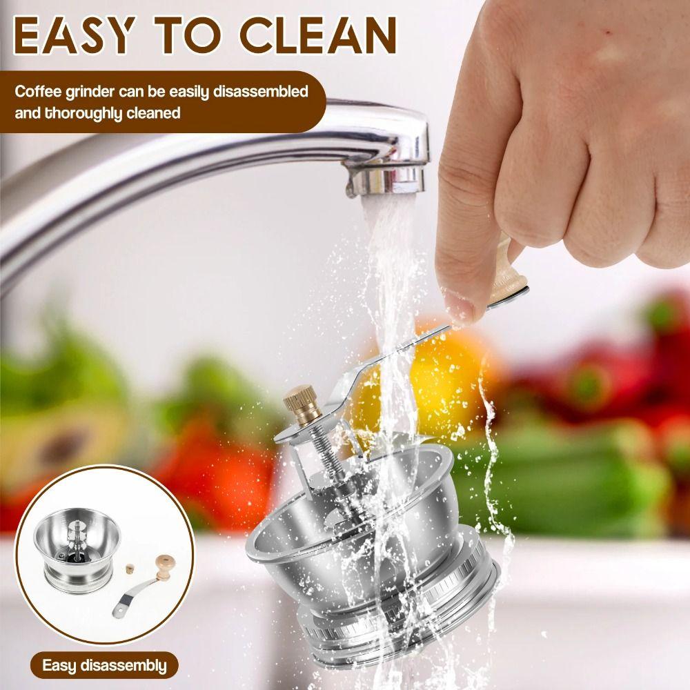 Adjustable Settings Hand Crank Coffee Mill Ceramic Core Household Coffee Crusher  Kitchen Tools