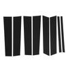 8PCS Pillar Post Cover Glossy Black High Gloss Mirror Effect Stylish Window Pillar Post Trim for Edg