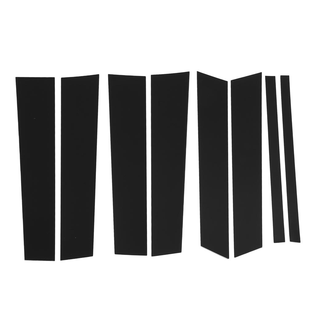 8PCS Pillar Post Cover Glossy Black High Gloss Mirror Effect Stylish Window Pillar Post Trim for Edg