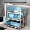Cream Style 3-Tier 304 Stainless Steel Dish Drying Rack