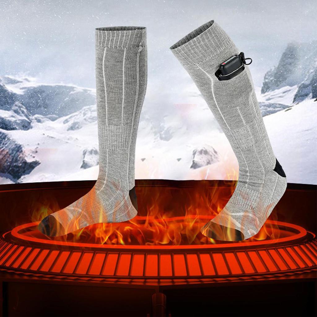 Heated Socks 4000mAh Rechargeable Heating Socks for Men Women Winter Warm Stockings with 3