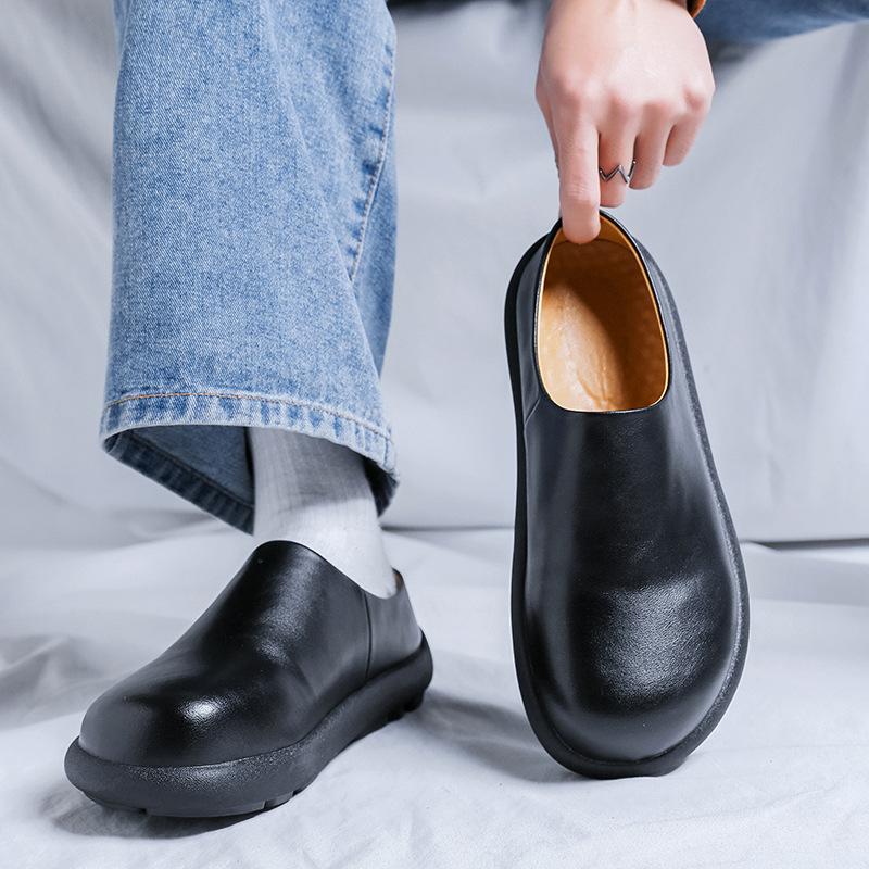 

2025 новая ленивая толстая подошва увеличивает высоту полпачки повседневной обуви Boken для ношения вне дома 45225-Y 38 чёрный