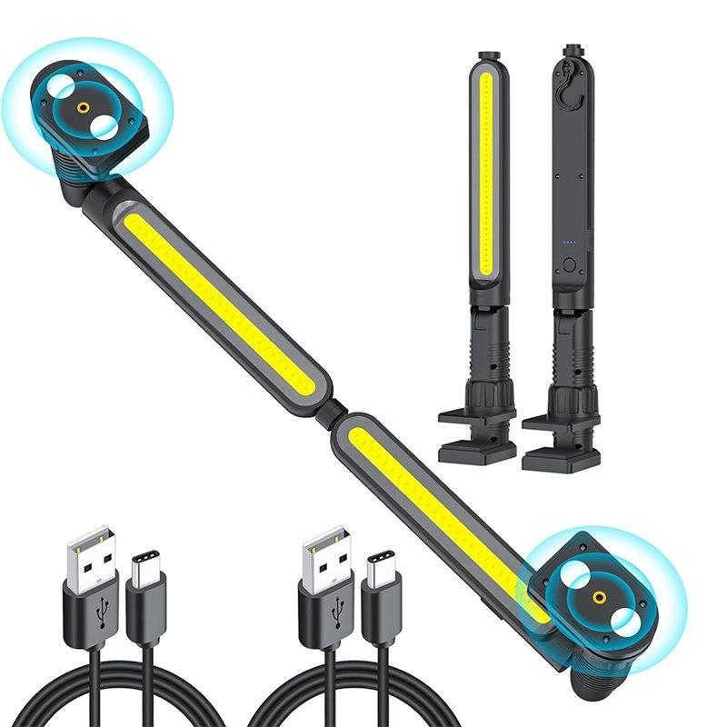 Rechargeable 1500LM LED 4400Mah Work Light For Mechanic Magnetic Light Bar With Hooks, Underhood Lighting