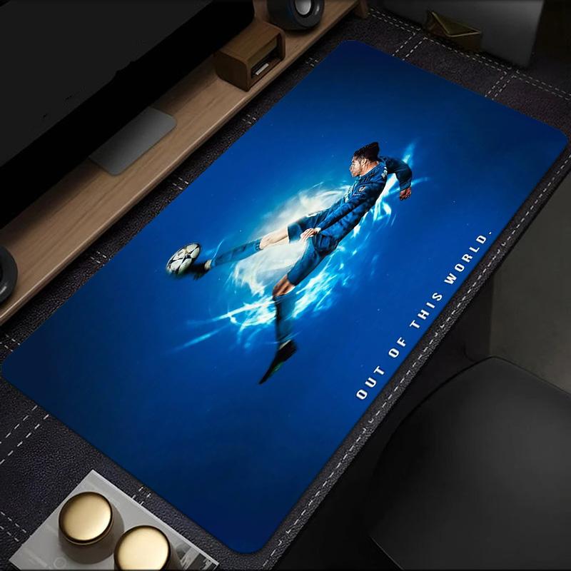 Ronaldo's Fiery Celebration mouse pad, rubber base, esports desk mat, mouse pad for gamers and office use, gaming desk , easy to clean mat