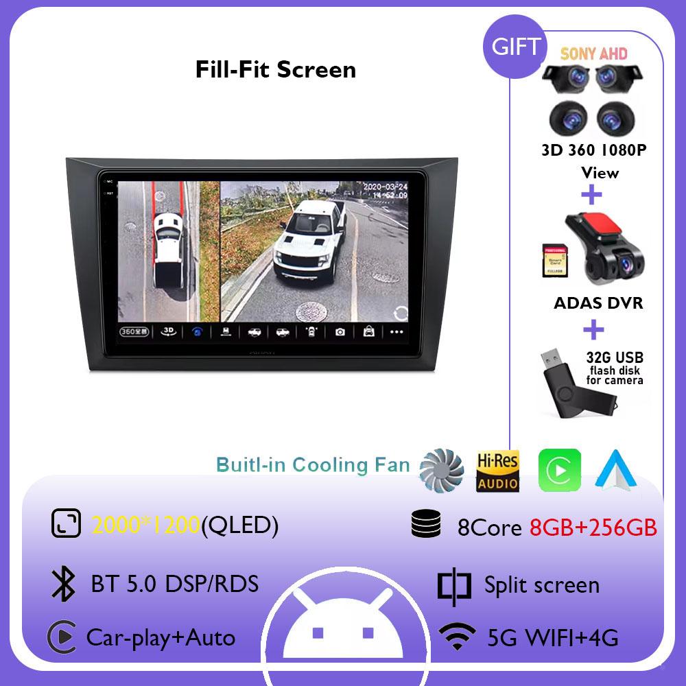 Android 14 For Volkswagen VW Golf 6 2008 - 2016 Car Radio Carplay Auto Multimedia Stereo Video Player GPS Navigation QLED 4G DSP