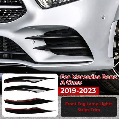 For Mercedes Benz A Class W177 V177 A180 A200 A220 A250  -  Car Front Fog Lamp Lights Strips Trim Cover Car Accessories