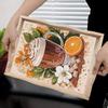 Diamond Painting Wooden Tray with Handle Diamond Art Painting Wooden Serving Tray Serving Platter for Home Dining and Parties