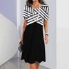 Short-sleeved Summer Fashion Clothing Loose Women's Casual Skirt 3D Digital Printing Dress