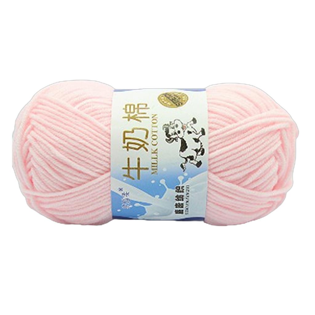Håndstrikkegarn Melkebomullsgarn Mykt Garn Fargerikt Heklegarn Bomullstråder Strikketilbehør for Barn