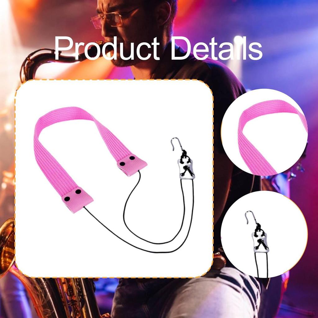 A Fashionable, Padded, And Adjustable Universal Neck Strap for Baritone Saxophone Stage