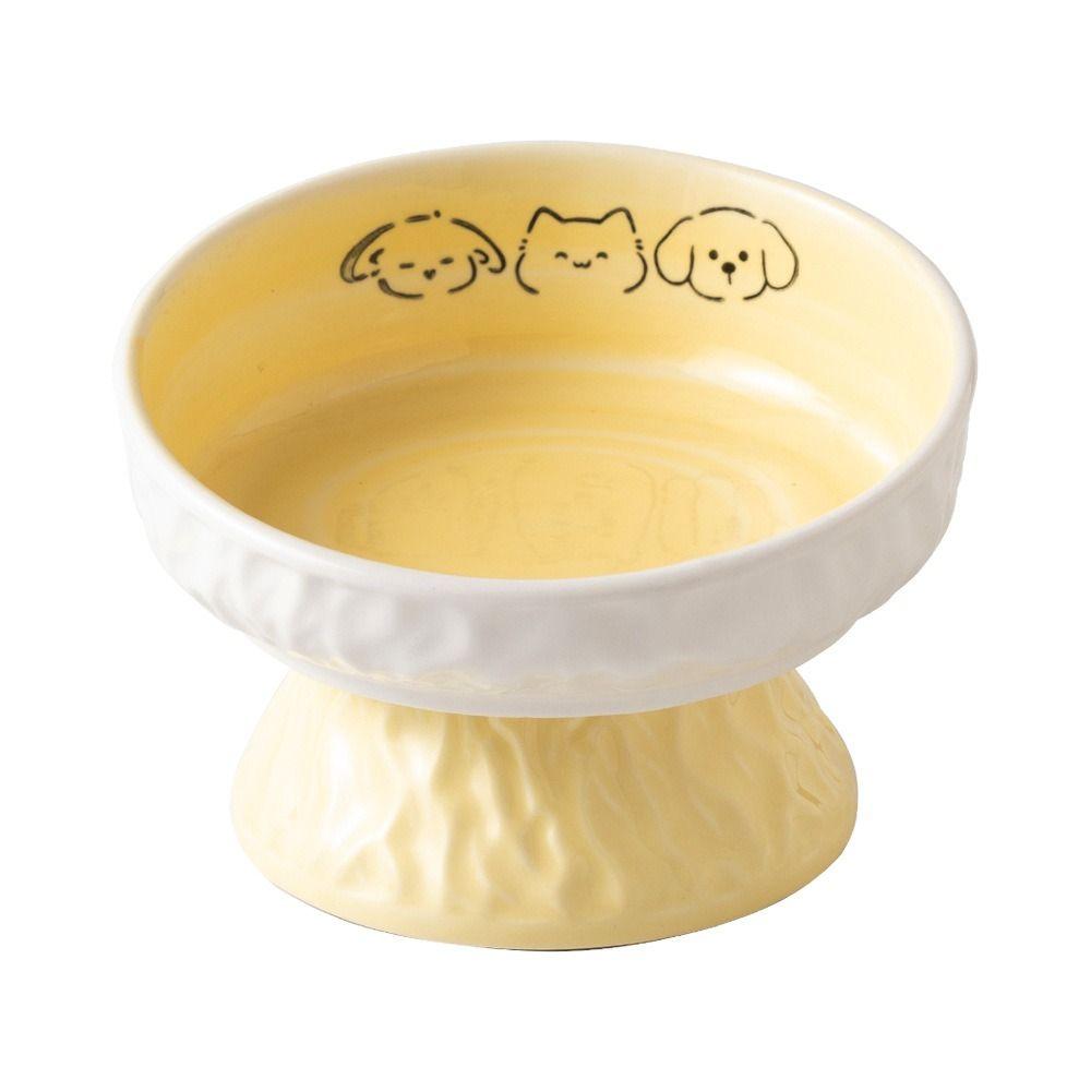 Ceramic Elevated Cat Bowl Anti-Vomiting Raised Pet Feeder Pet Food Water Bowl  Pet Supplies