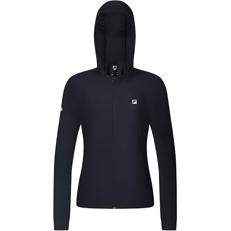 

Fila Серия Фитнес Однотонный Маленький Логотип Мягкая Удобная Толстовка с Капюшоном на Молнии с Длинным Рукавом Женские куртки Глубокий Черный A11W421502F-BK M