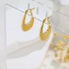 French Niche Retro Grid Type Titanium Steel Earrings, Girl Temperament Simple Personality Imperial Sister Wind Ear Jewelry Batch