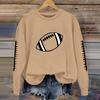 Women's Fashionable And Casual Long Sleeved Printed Round Neck Sportswear Pullover Sweatshirt Top