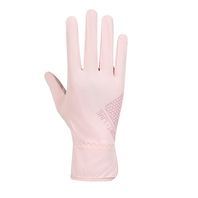 Sunscreen Gloves Women's Summer Outdoor Cycling Sports Driving Shading Cool Breathable Thin Full Finger Touch Screen Gloves