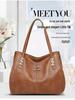 Retro High-Capacity Women's Soft Shoulder Tote Bag