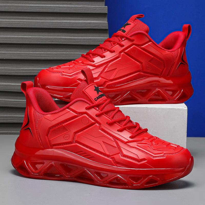 Men's Shoes Spring New Casual Sports Shoes Outdoor Fashion Low-top Mesh Drop Plastic Breathable Running Shoes