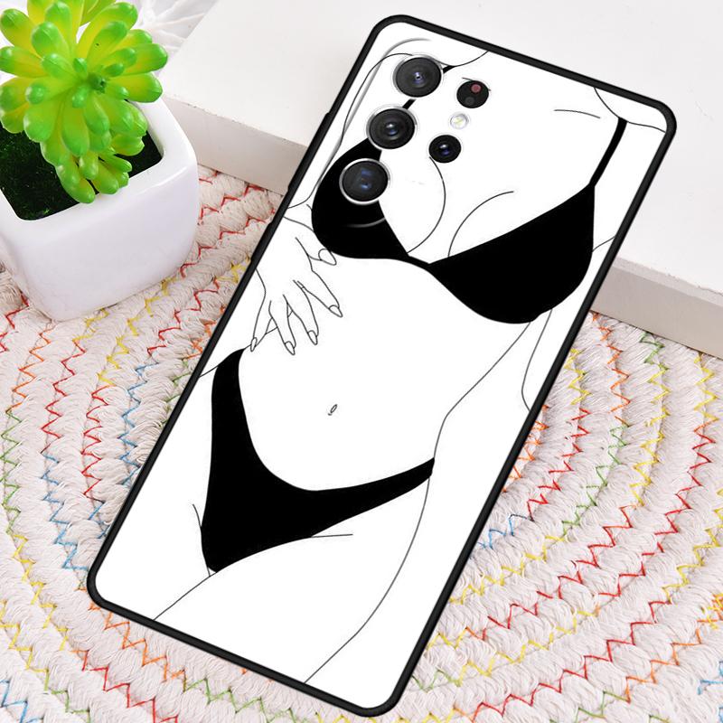 Woman Body Line Art TPU Phone Case For Samsung Galaxy note 10 pro S26 S25 S24 S23 S22 Ultra Plus S21 FE S20 Shockproof Cover