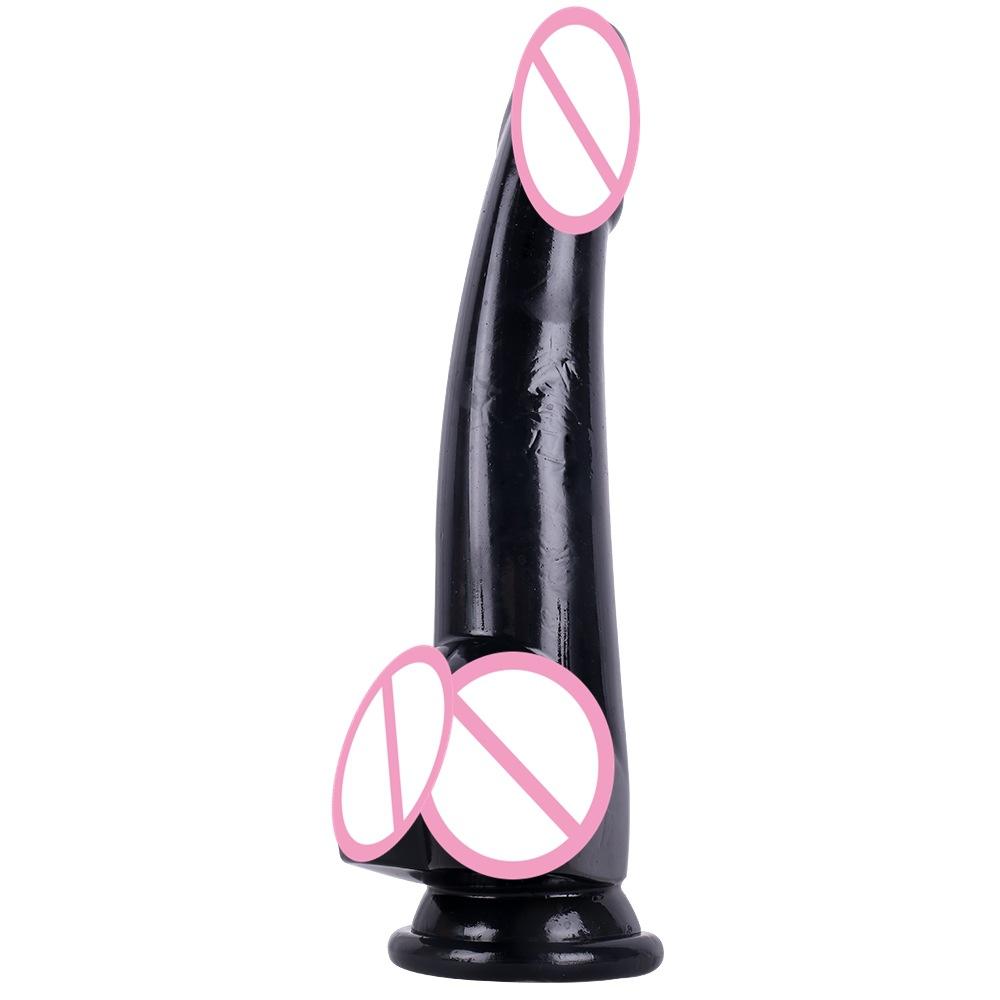 Mixed Color Crystal Anal Plug Penis Women's Transparent Masturbation Stick plus-Sized Small and Medium Color Simulation Dildo Cannon