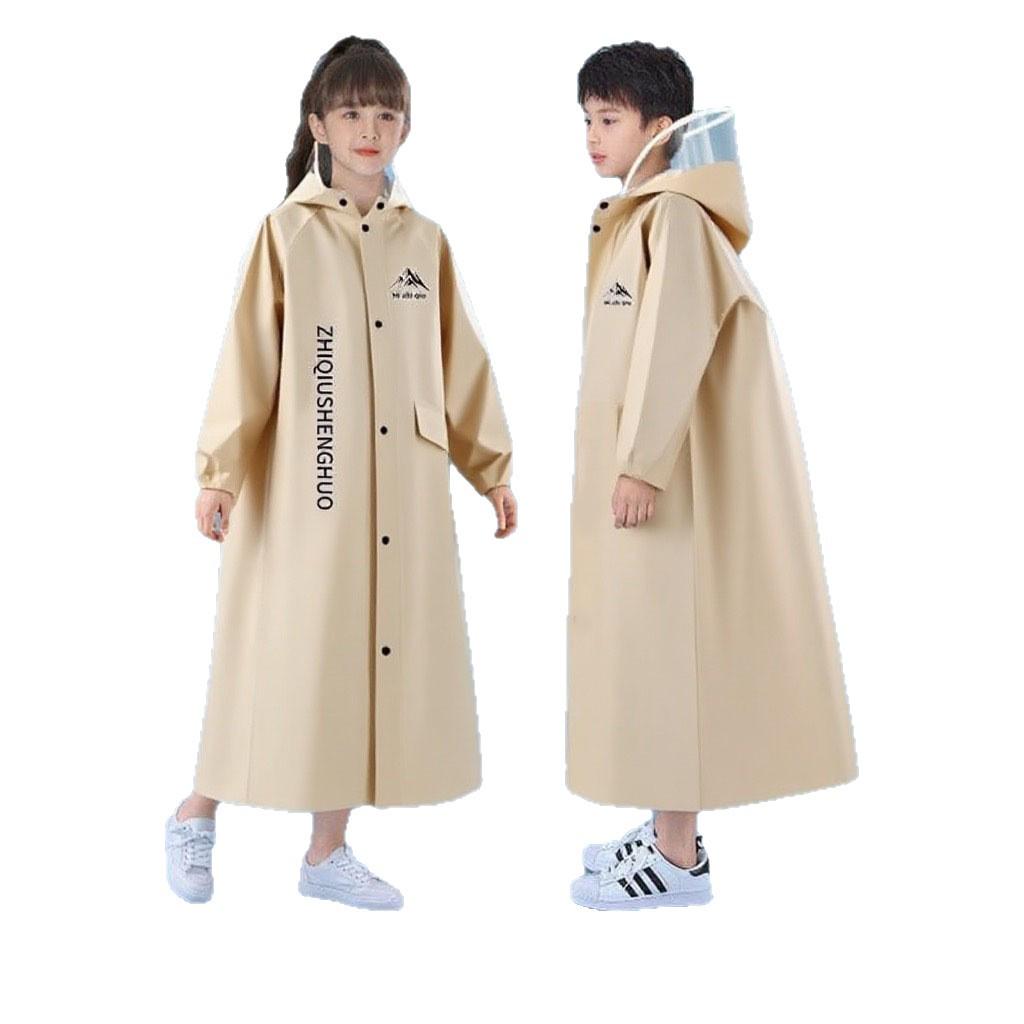 Stormproof Children's Full-Body Raincoat with Backpack Compartment - Portable Cycling Poncho for Boys and Girls