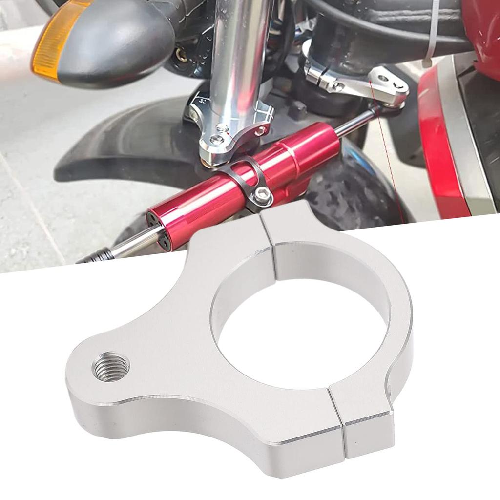 Steering Damper Fork Frame Motorcycle Damper Fork Bracket Support Holder Vibration Reduction Lightweight Easy Installation Increased Stability (41MM)