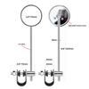 WTZMOTO Universal Mini Round Mirrors with Fits Diameter Compatible with Harley and Scooter Clamp, 3-inch (8cm) 22.2mm/25.4mm Handlebars, SR400,