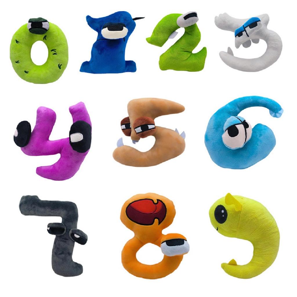 10 Set 0-9 Number Lore Plush Plaything Figure Doll Kawaii Stuffed Animal Alphabet Lore Plushie Toys For Kids Educational Gifts