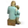 Beautiful Hand Painted Medium Size Resin Miother and Child Statue (Pack of 1, Multicolor)