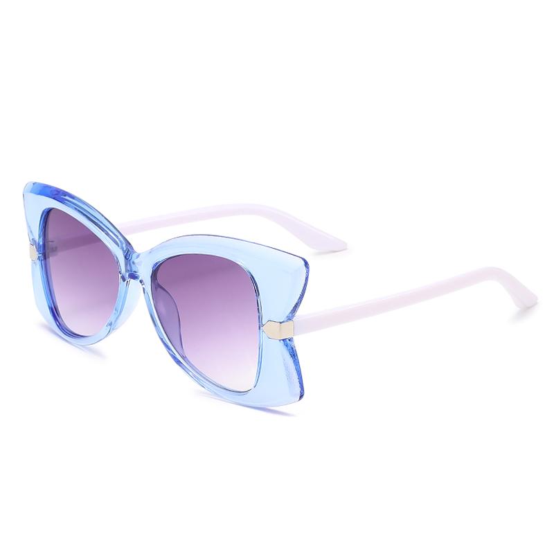 Oversized Cat Eye Anti-UV Sunglasses Women Fashion Metal Decorated Frame Party Beach Shades Butterfly Eyewear