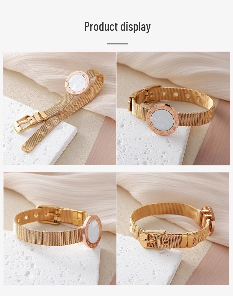 High-End European & American Titanium Steel Bracelet Watch Strap Jewelry