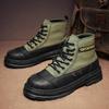 Martin Boots Men's Heightening Shell Head Bag Head Retro Locomotive Boots Big Yellow Boots New Big Head Shoes