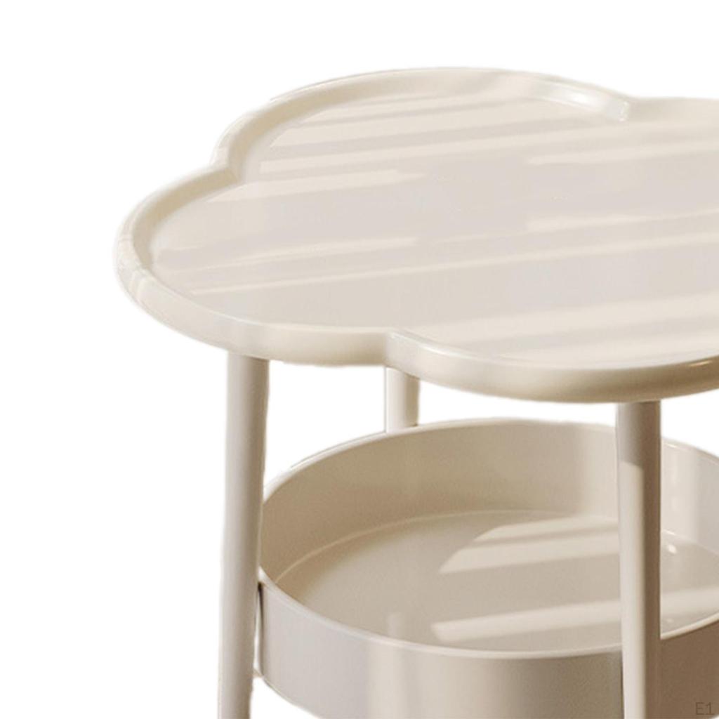 2 Tier Side Table Coffee Modern Furniture Organizer Small Tea End for Apartment