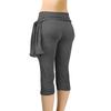 Damen Niedrige Schlanke Leggings mit Stretch-Gürtel und Zwei Cropped Leggings Lässige Hüfthebende Yoga-Hosen