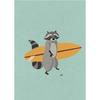 Funny Surfing Animal Retro Posters Canvas Painting Sloth Bear Panda Wall Art Picture for Modern Child Room Home Decor Art Gift
