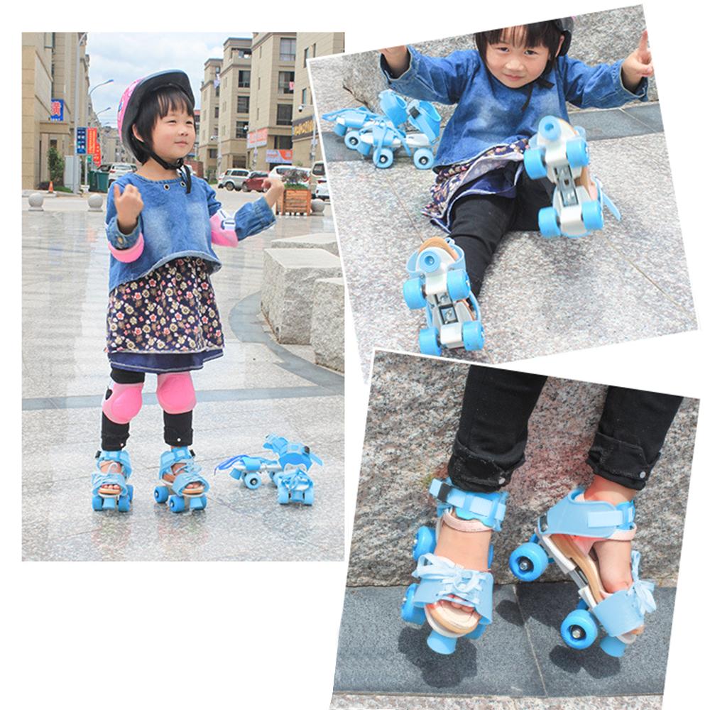 Children\ S Roller Skates, PVC Material, Safe Double Row Skating Shoes, 7.1 To 9.1 Inch,   Size for Beginner Children