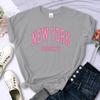 New York Brooklyn T-shirt femminile stampata Abbigliamento Vintage T-shirt traspiranti estive a maniche corte interamente matematiche Top casual da donna