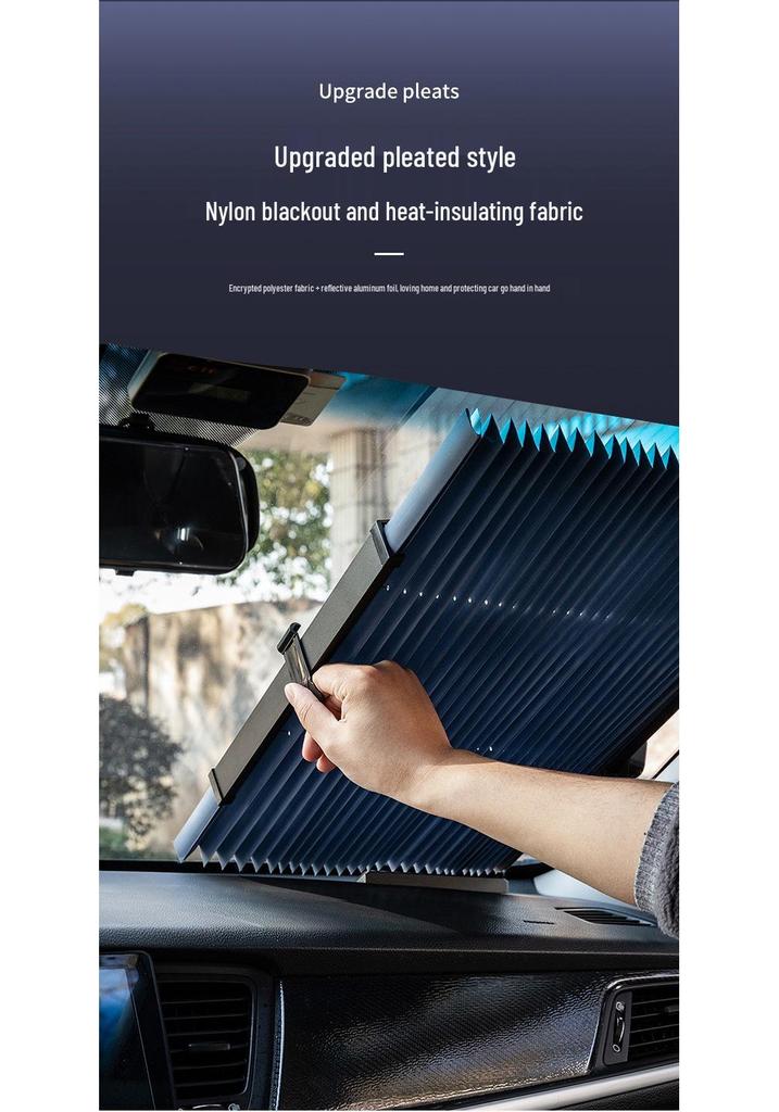 Car Sun Shade Blackout Curtain, Suction Cup Heat Insulation for Car Windows