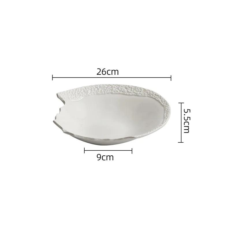 Ceramic Bowl Creative Rock Texture Irregular Bowl Thick Soup Bowl Salad Bowls Dessert Bowls Pasta Bowls Solid Color Tableware
