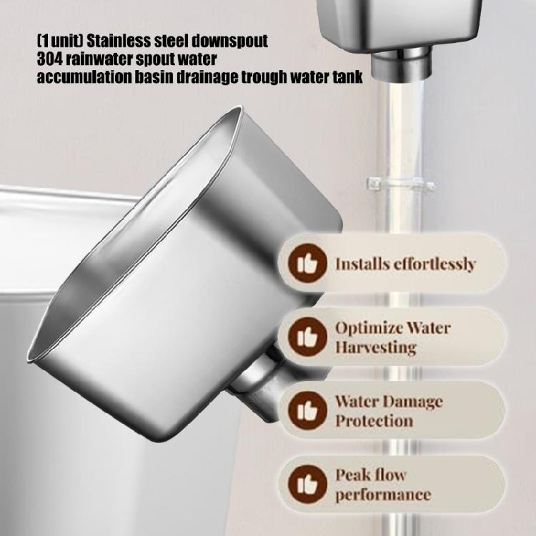 Adattatore Pluviale in Acciaio Inossidabile Con Flussi Efficienti Connettore di Scarico Acqua Piovana Raccordi di Scarico di Ricambio