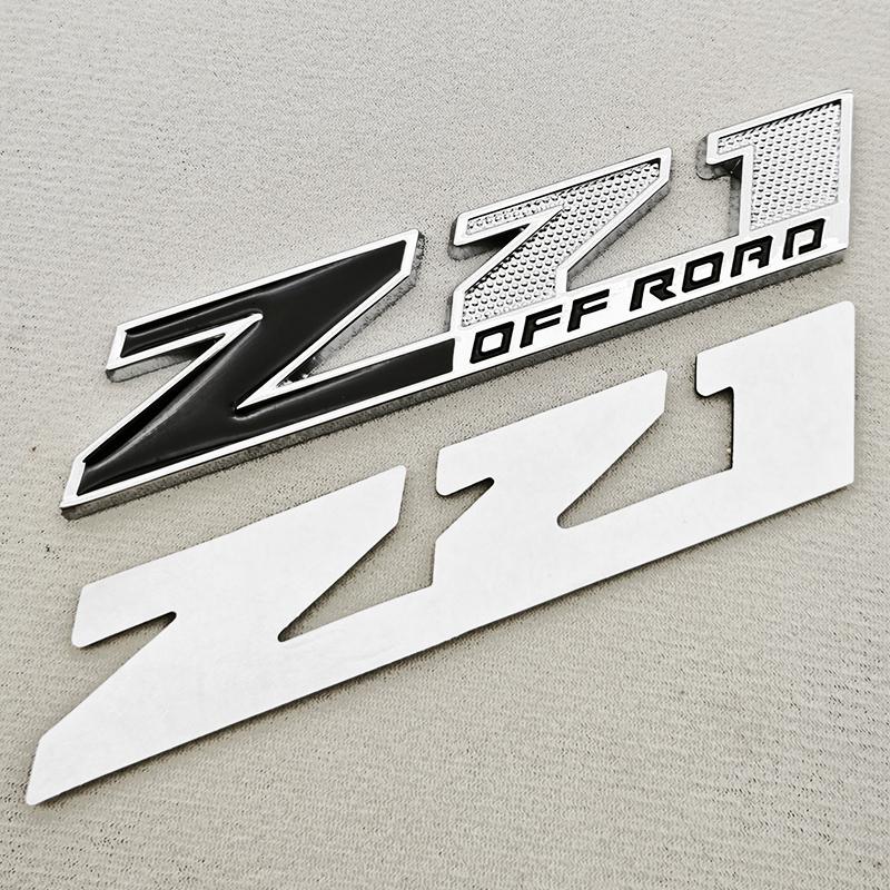 AABKA1 3D Metal Logo Z71 OFF ROAD Car Sticker Trunk Embelem Front Grille Badge For Chevy Chevrolet Silverado Colorado Tahoe Accessories