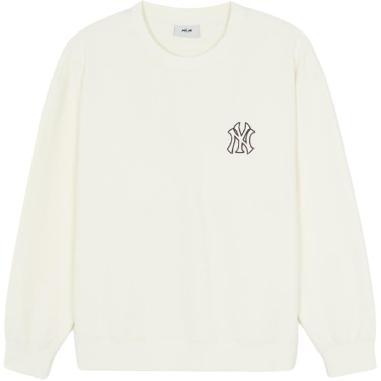 MLB Sweatshirts Unisex Cream Crew Neck Moderate 3AMTQ0161-50CRS M