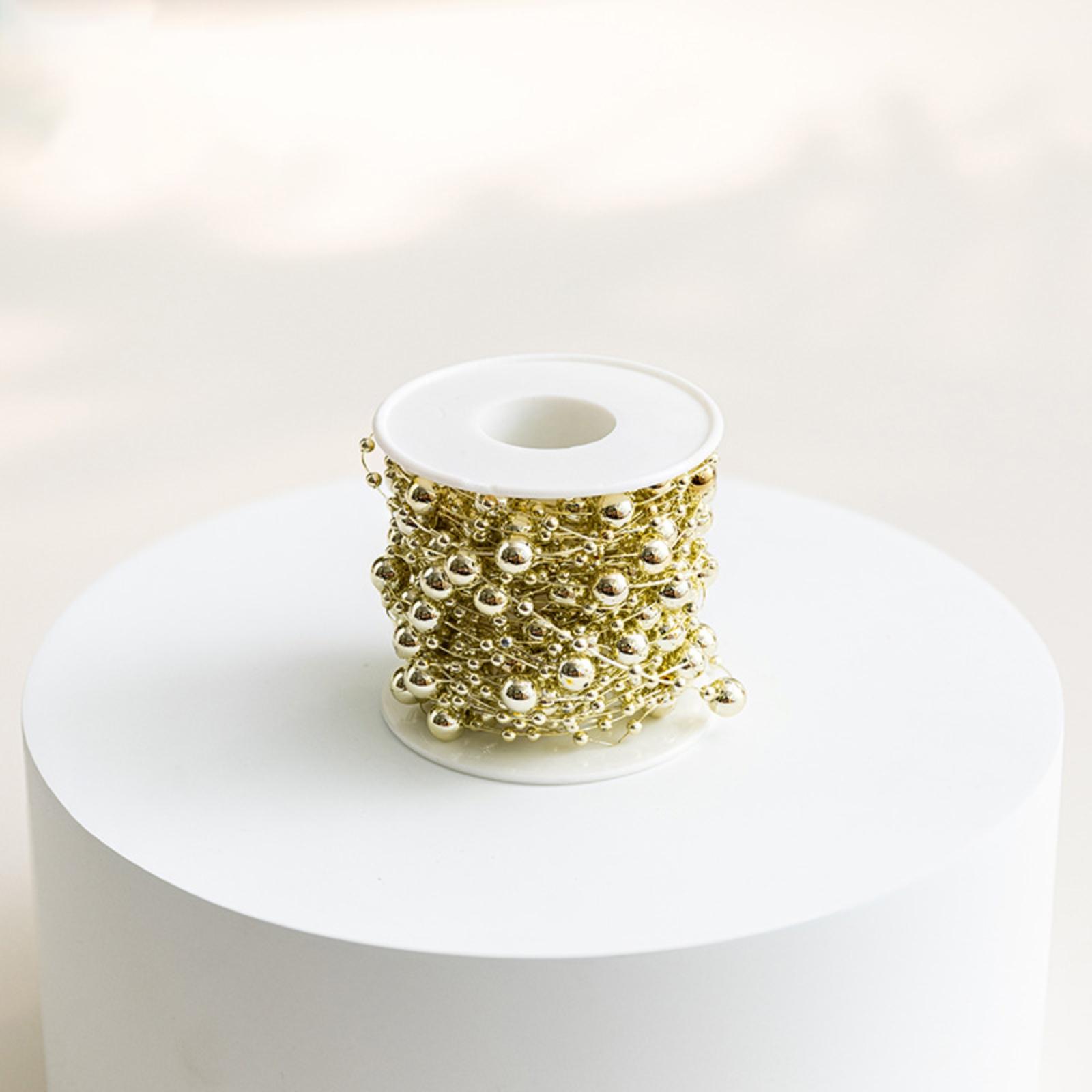 

Рождественские украшения: Жемчужная цепочка со звездами, Небо, Подвеска-елка из круглых бусин, Сделанная вручную One Size