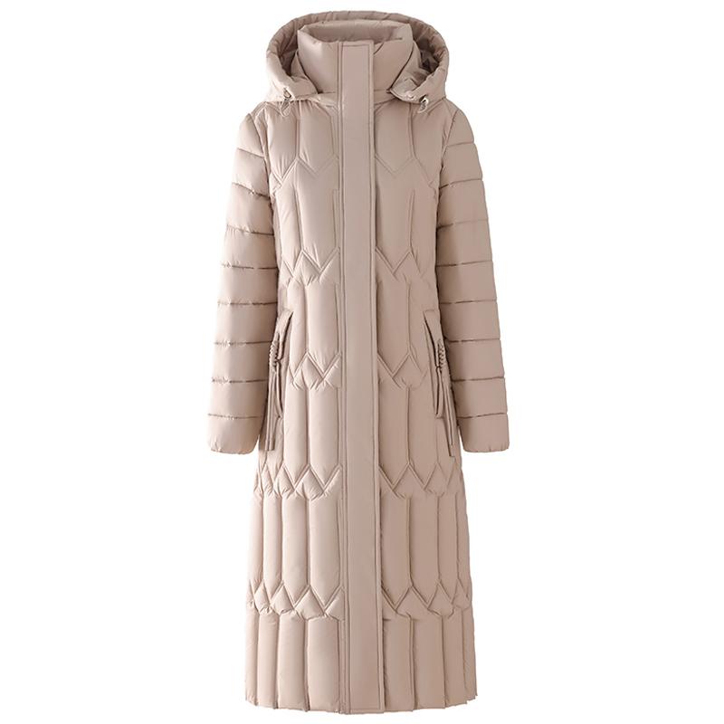 Fashion Middle Age Women's Winter Parka Hooded Casual Warm Long Coats Thick Women Jackets